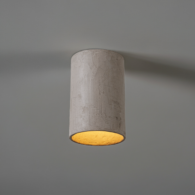 Betonové přisazené stropní světlo | Minimalistické svítidlo z mikrobetonu