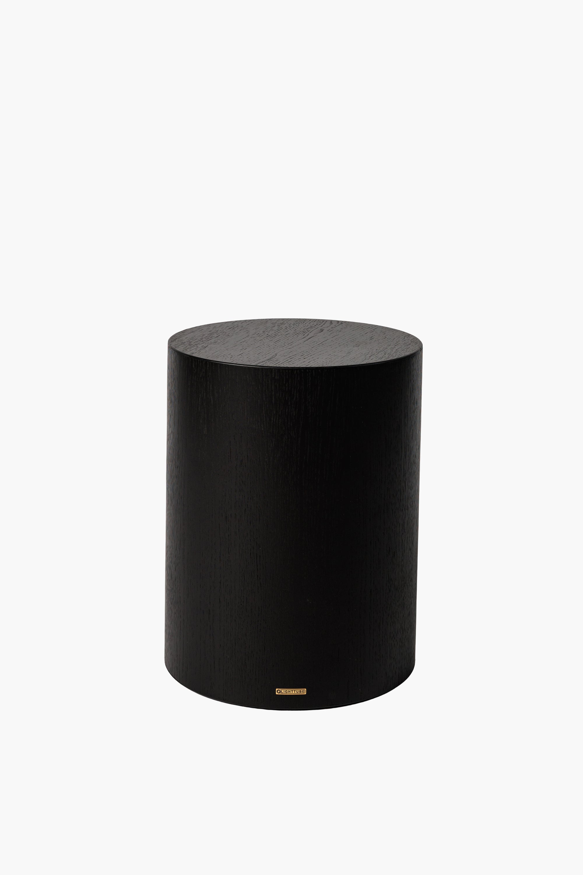 Válcový odkládací stolek z mikrobetonu, černý moderní noční stolek, minimalistický konferenční stole