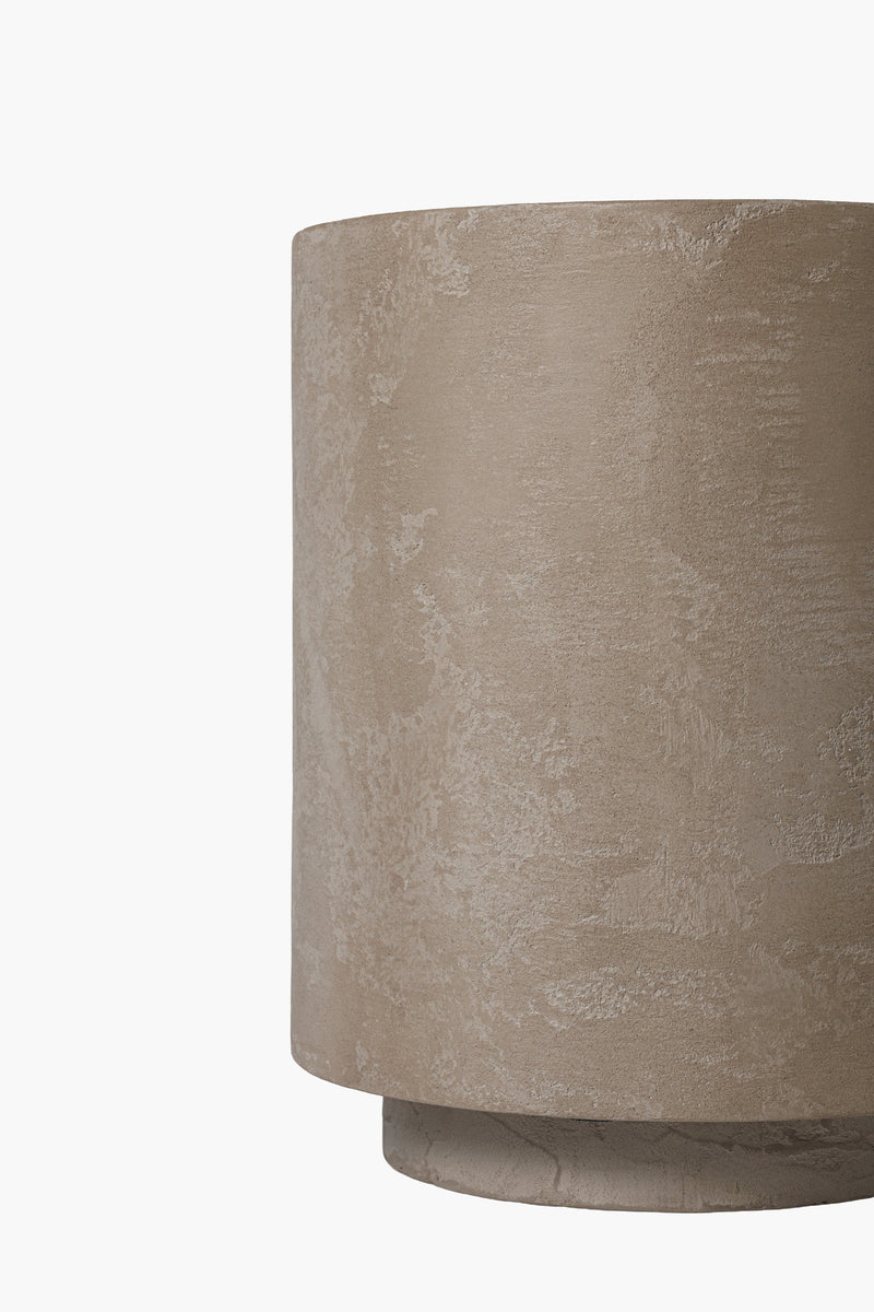 Betonový plovoucí odkládací stolek | Designový noční stolek v industriálním stylu z mikrobetonu (Ø 41 cm)