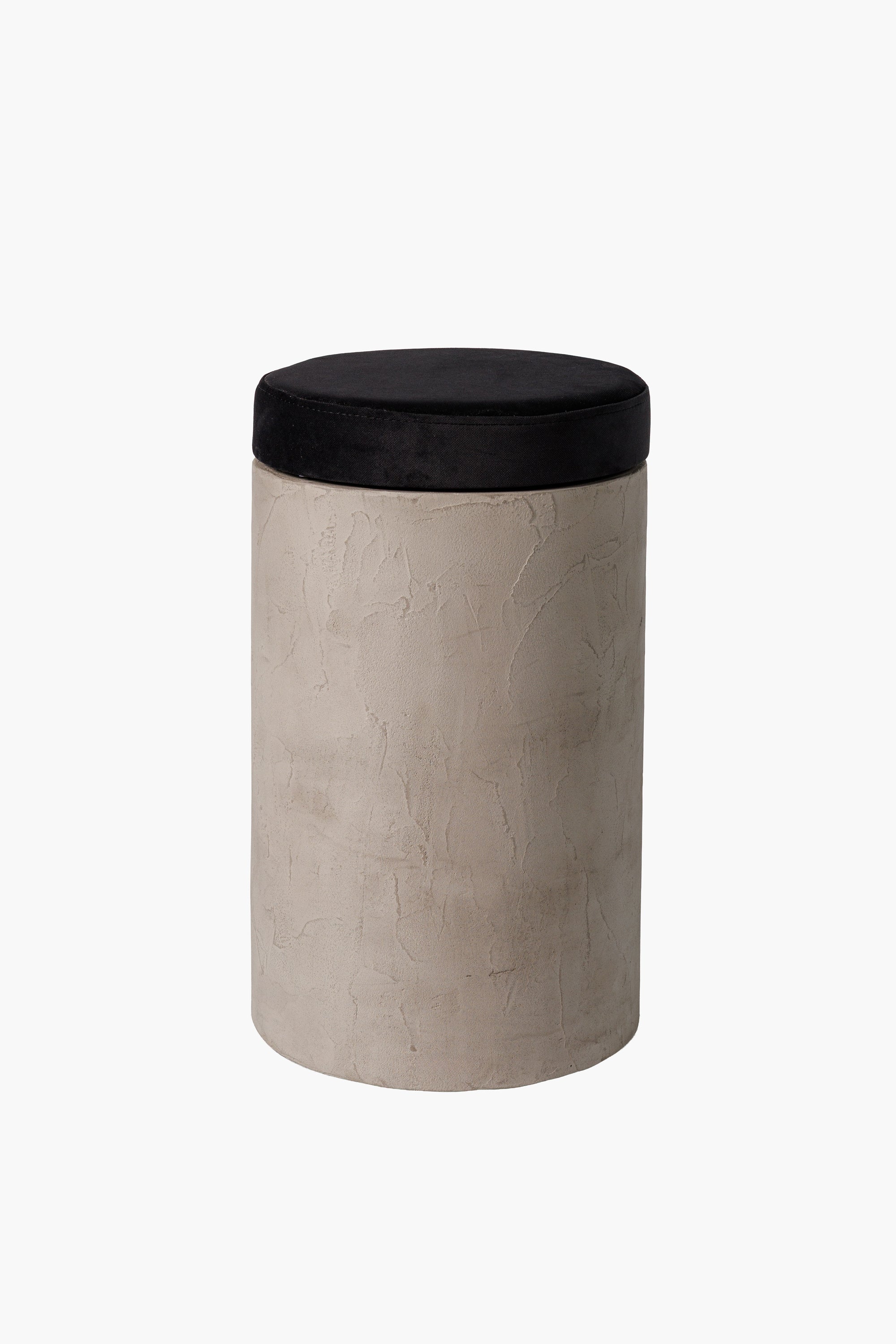 Betonový taburet s polštářem (Ø 31 cm)