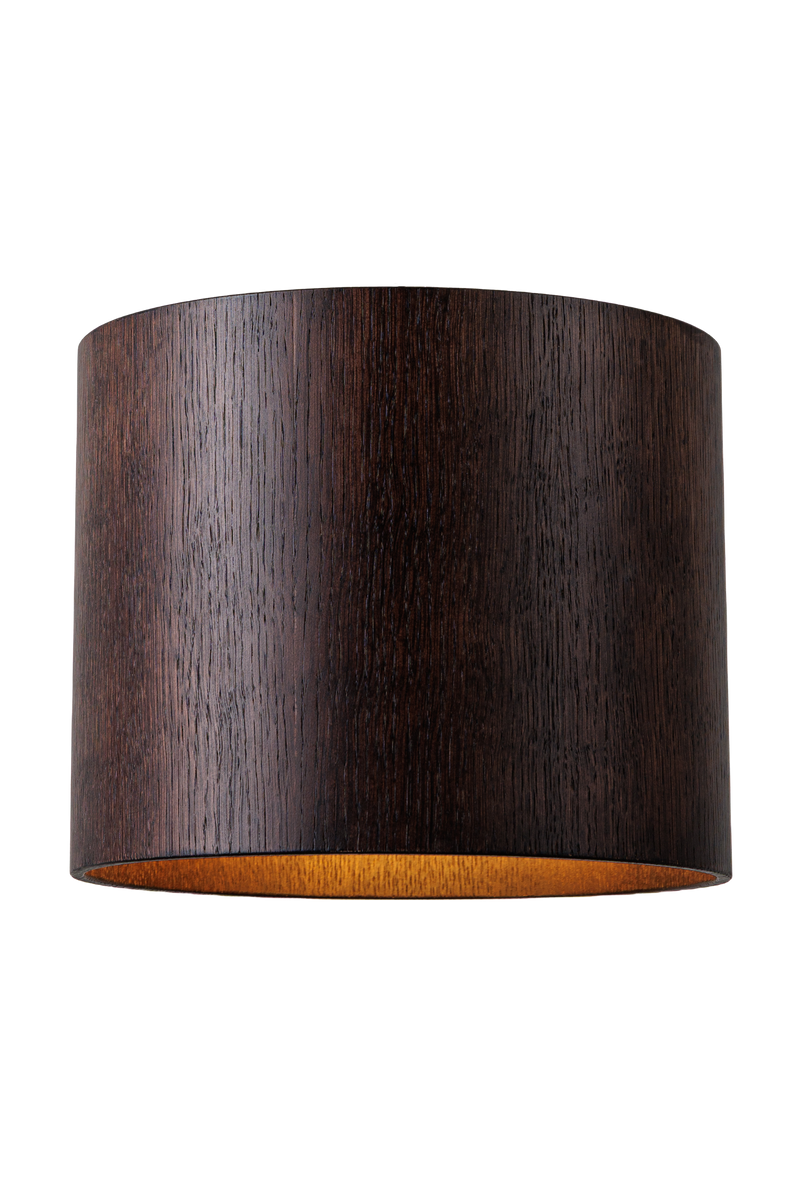 Stropní dřevěné svítidlo válcového tvaru v moderním industriálním stylu, bez difuzoru, s přímým směrovým světlem a minimalistickým designem vhodným pro obývací pokoj, kuchyň i kancelářské prostory.